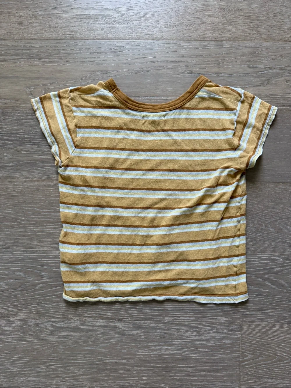 Madewell Yellow and White Striped Tee - Picture 2 of 3